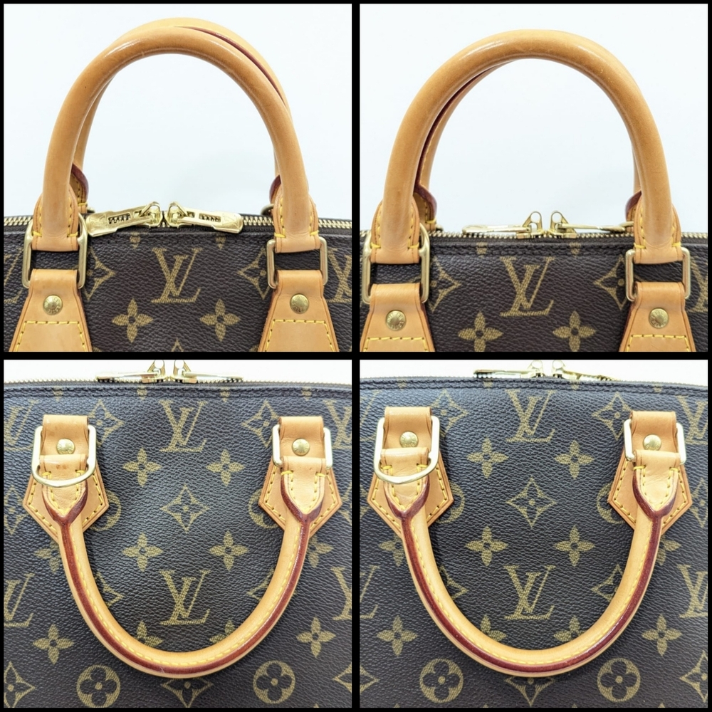 Louis Vuitton Monogram Canvas Satchel with Tan Leather Handles - Picture 4 of 13